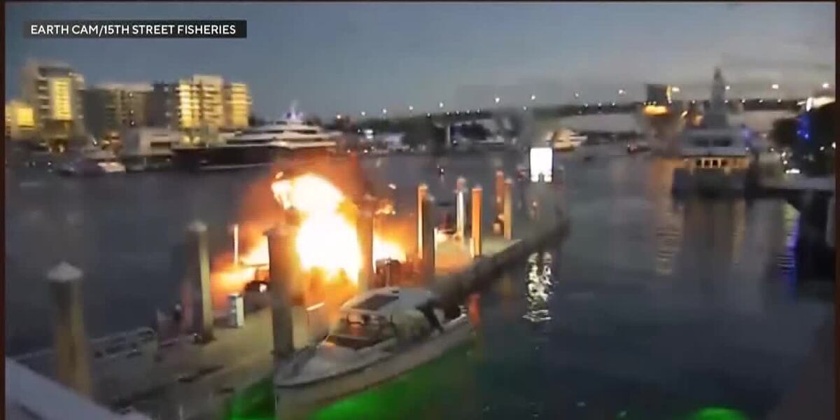 Exploding Speedboat Bond Dramatic video shows fatal boat explosion