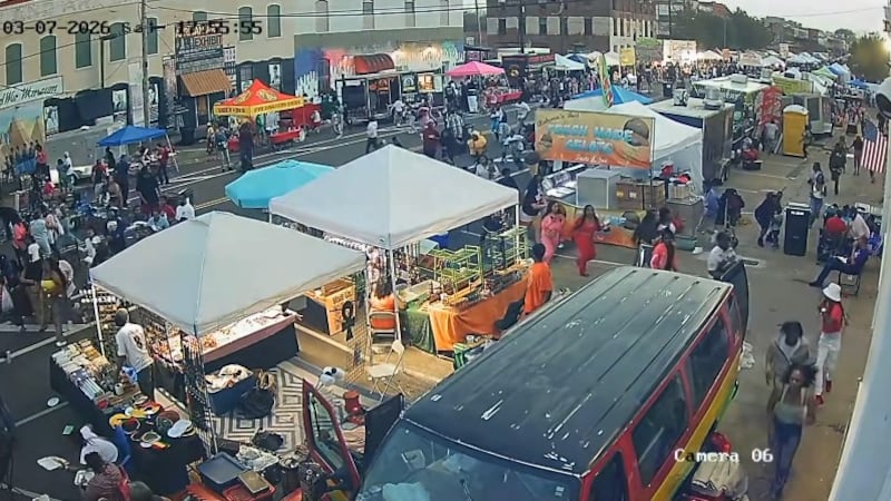 People flee from shots fired in downtown Selma Saturday afternoon where vendors and performers...