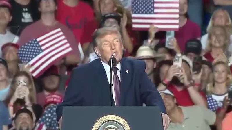President Donald Trump campaigned in Mobile on Friday for Republican candidates ahead of the...