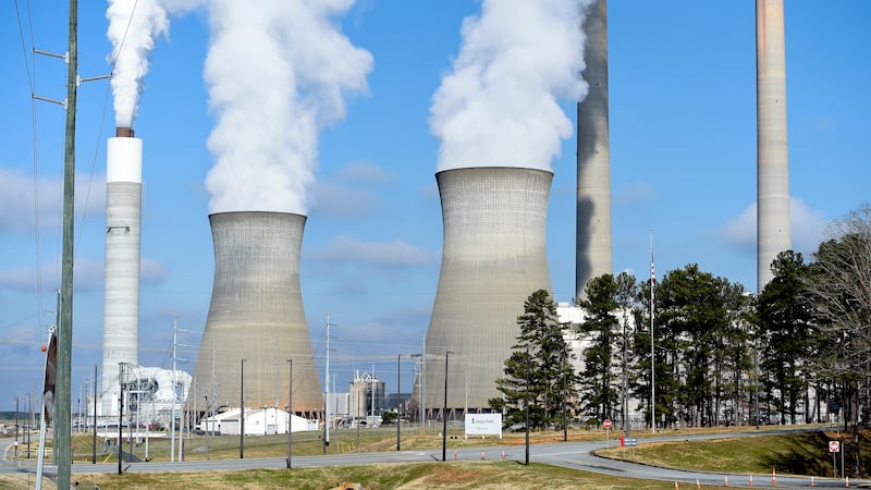 FILE - Georgia Power Co.'s Plant Bowen generates electricity, Dec. 14, 2020, in Euharlee, Ga....