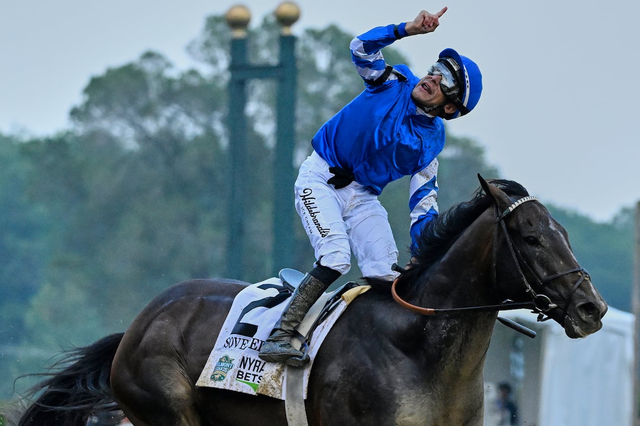 Sovereignty beats Journalism to win the Belmont Stakes at Saratoga Sovereignty beats Journalism to win the Belmont Stakes at Saratoga