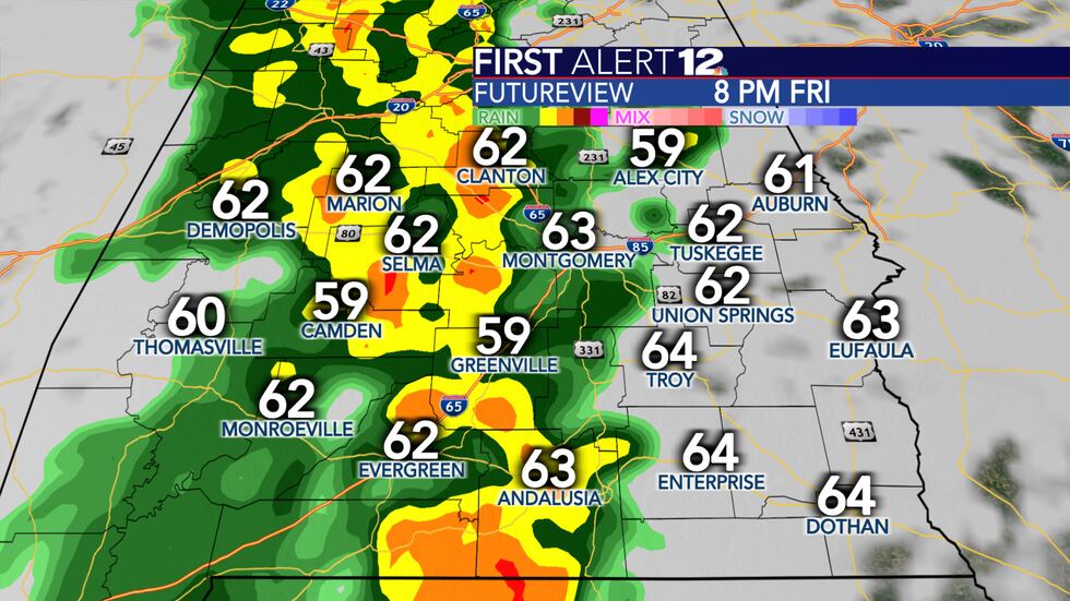 First Alert: Rain returns Friday, tracking more wet weather next week