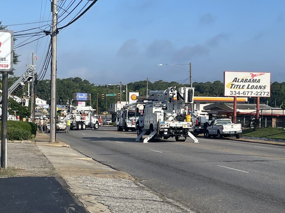 The police cruiser struck a utility pole early Tuesday while responding to the report of a...