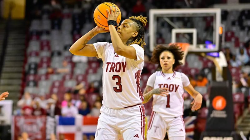 Emani Jenkins and the Troy Trojans traveled to North Dakota Monday for their NIT Great 8 game...