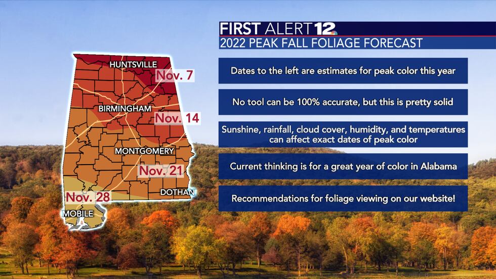 Fall Color Alabama Your 2022 fall foliage outlook