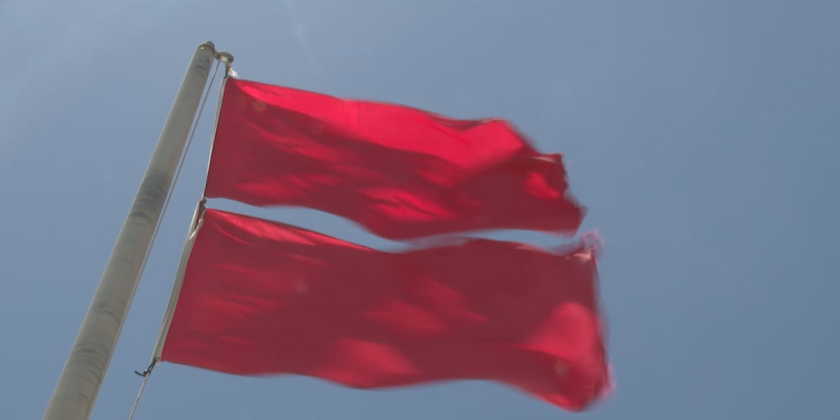 Double red flags keep beachgoers out of dangerous Gulf waters