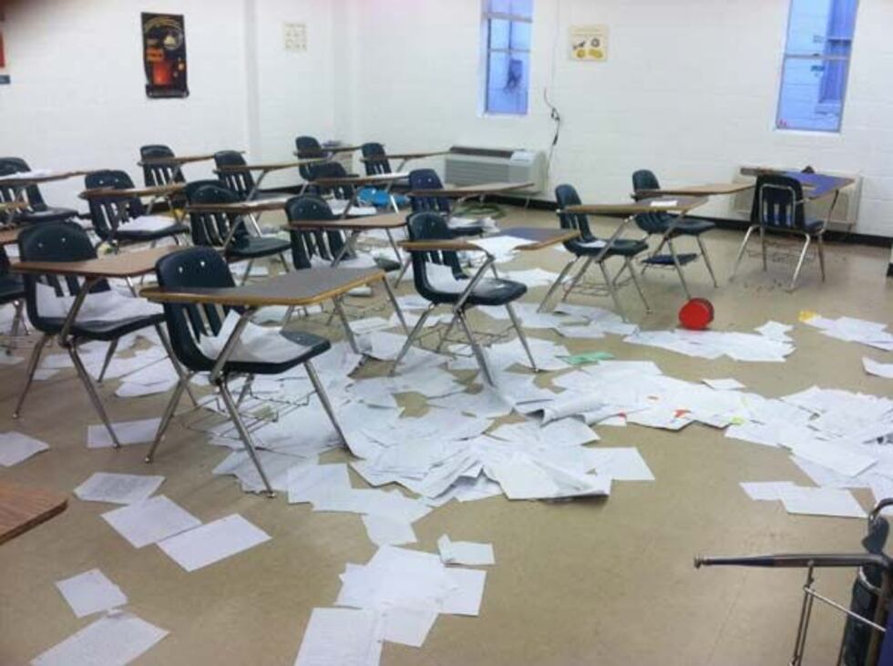 Scene from inside one classroom. (Source: Phenix City Police)