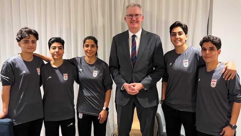 In this photo supplied by Australia's Minister for Home Affairs Tony Burke's office, the...