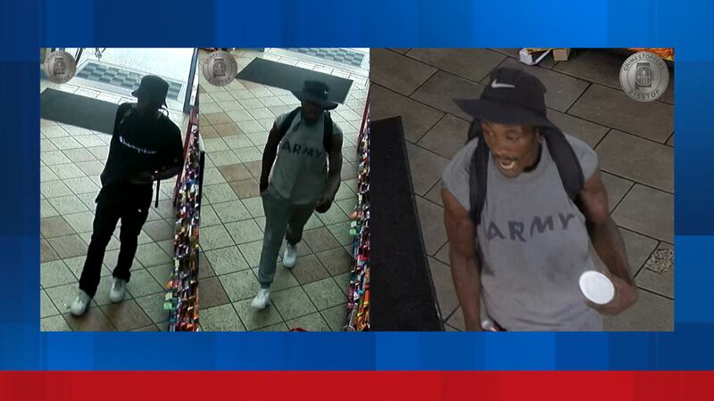 Police are seeking the identity of the suspect in an armed robbery and shooting