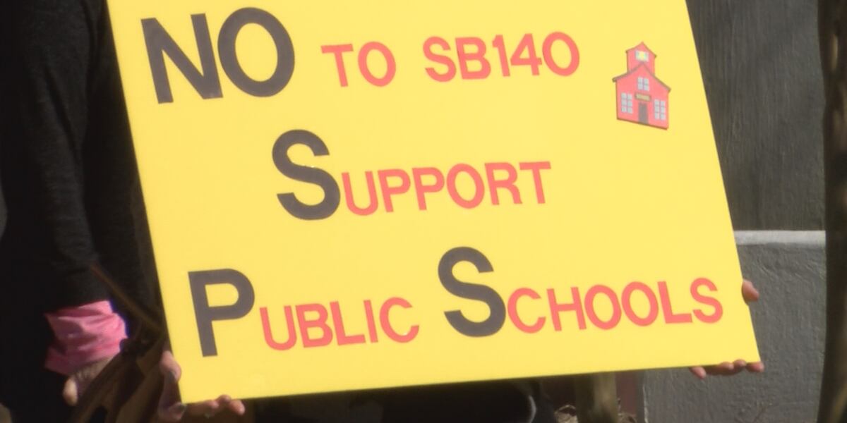 Retired educators protest Alabama school choice bill
