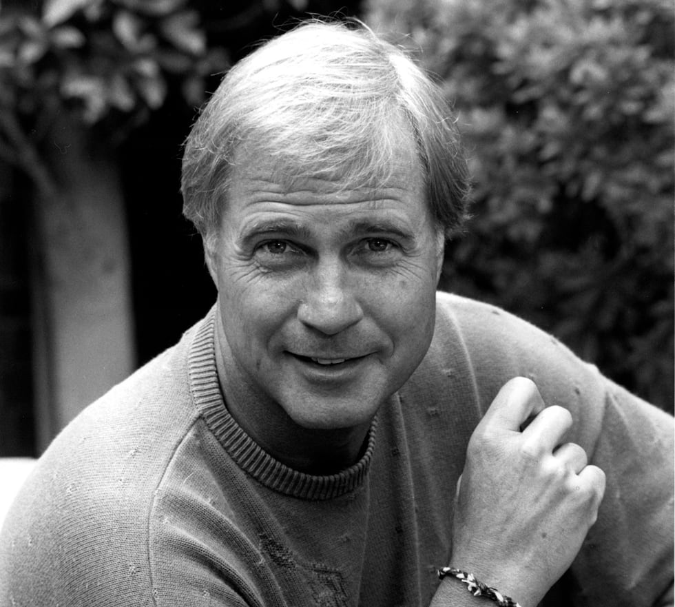 FILE - Actor Gil Gerard poses in Los Angeles, Ca. on July 16, 1990.
