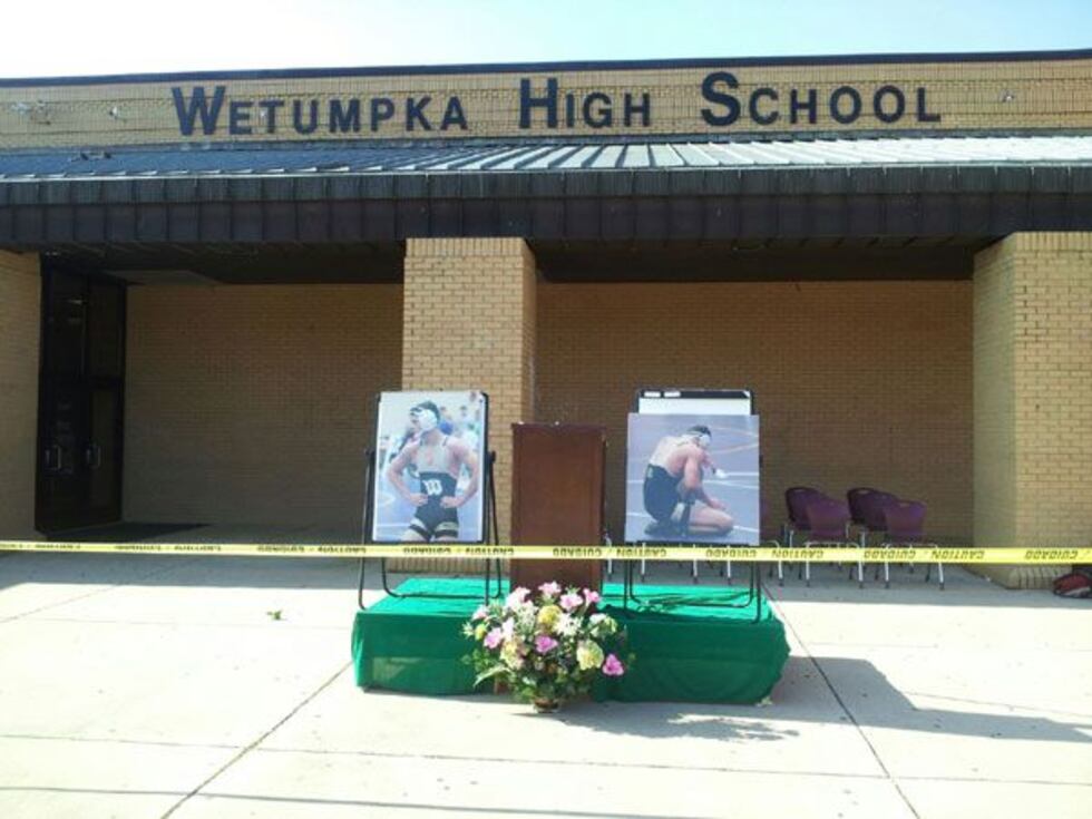 A vigil is now in place at Wetumpka High School where Collar recently graduated.