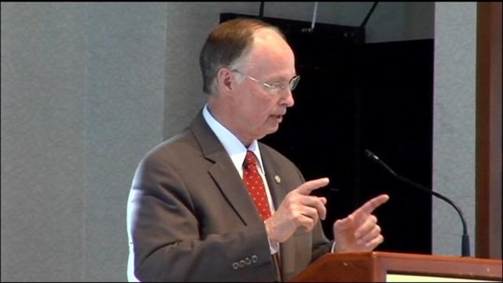 File Photo: Governor Bentley speaks at the Montgomery Area Chamber of Commerce 's Breakfast...