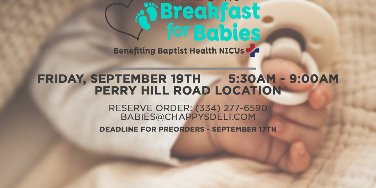 Chappy’s Deli, WSFA hosting 18th annual Breakfast for Babies