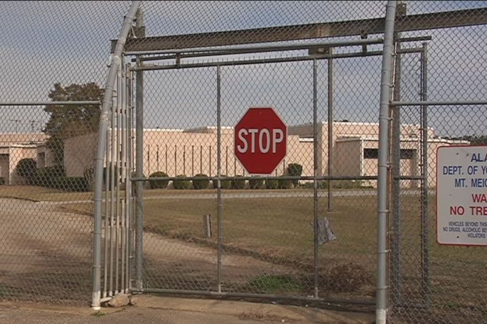 A typical gate at Mt. Meigs Youth Detention Facility.