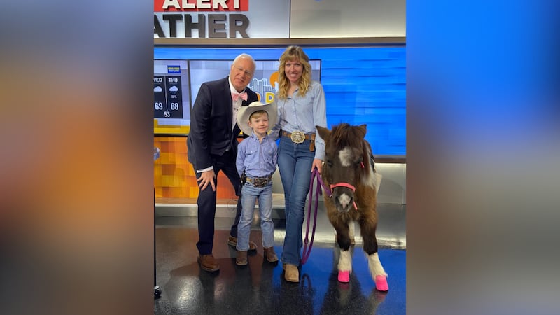 Winnie, Alabama's first miniature therapy horse, as well as her trainer Bianca Smith, and...