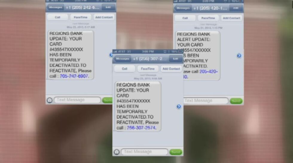 Recurring Wire Bank Text Message Crooks phishing for bank info through text messages
