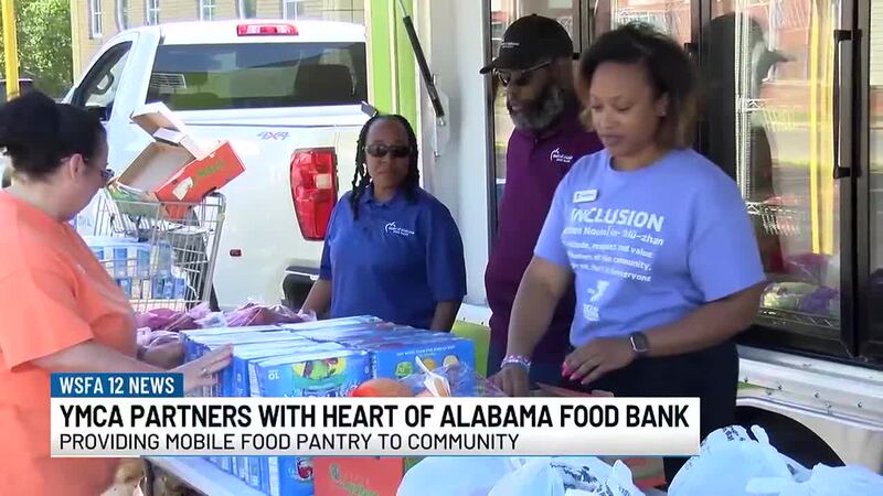The YMCA of Greater Montgomery partnered with the Heart of Alabama Food Bank for a mobile food...