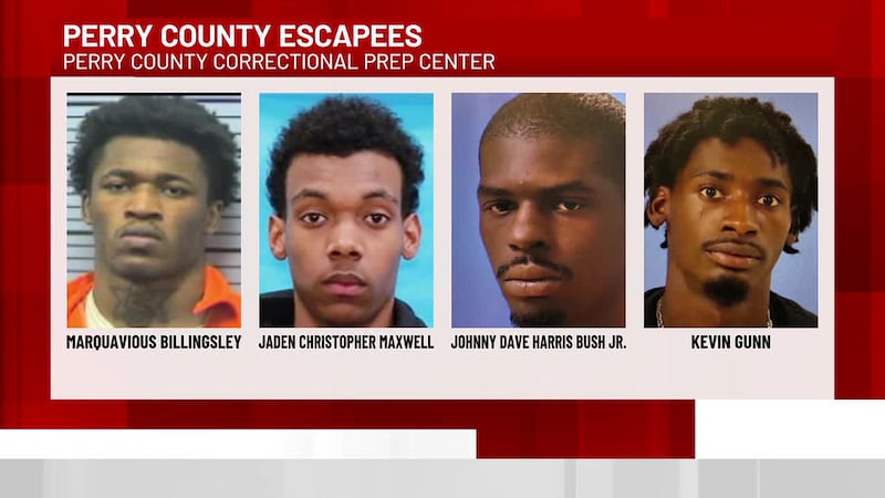 Four inmates from Dallas County who were housed at the Perry County Correctional Prep Center...