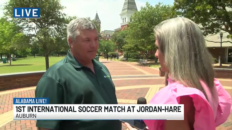 Fans have gathered in Auburn for the highly anticipated soccer match between the Argentina...