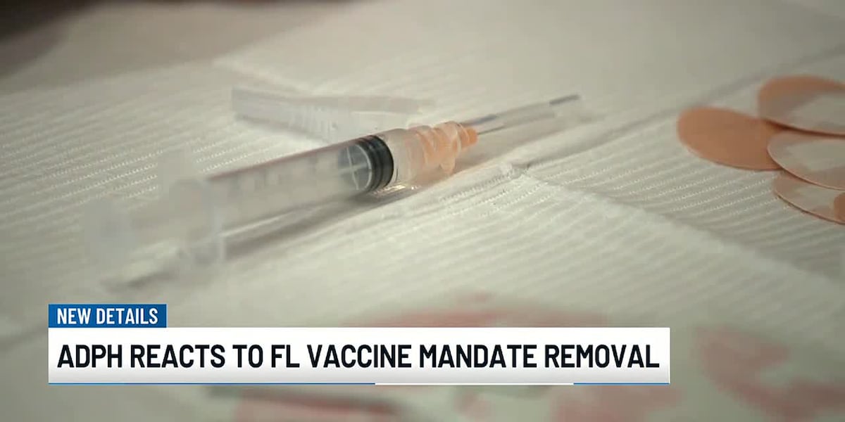 Alabama health officials react to Florida removing vaccine mandate for schoolchildren