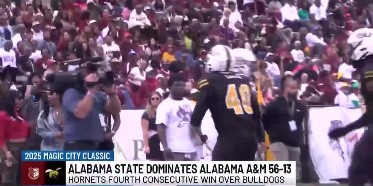 Alabama State dominates Alabama A&M 56-13