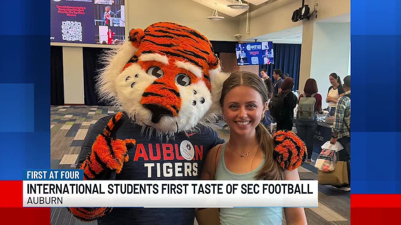 An Auburn grad student is making sure international students get a taste of football culture...